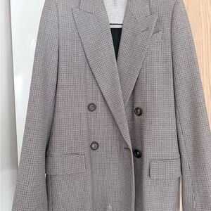 Brunello Cucinelli Elegant Houndstooth Women’s Suit